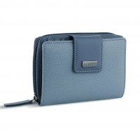 D�msk� pen�enka Bugatti Sina zip S modr� s RFID � kompaktn� ko�en� elegance 49223239, Bugatti