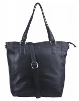 Velk� ko�en� shopper kabelka LA-124 �ern�, LederArt