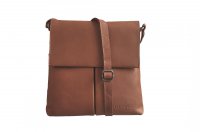 Ko�en� kabelka s dlouh�m popruhem p�es rameno LA-503 hn�d� cognac, LederArt
